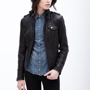 Danier Vanessa Italian black leather jacket